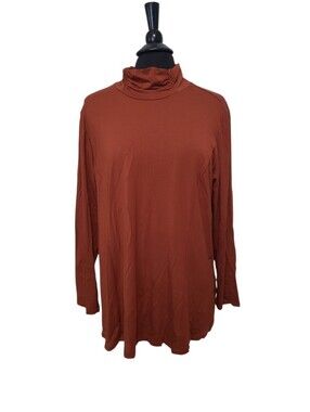 Susan Graver Weekend Essentials Turtleneck Long Sleeve Top Size XLP